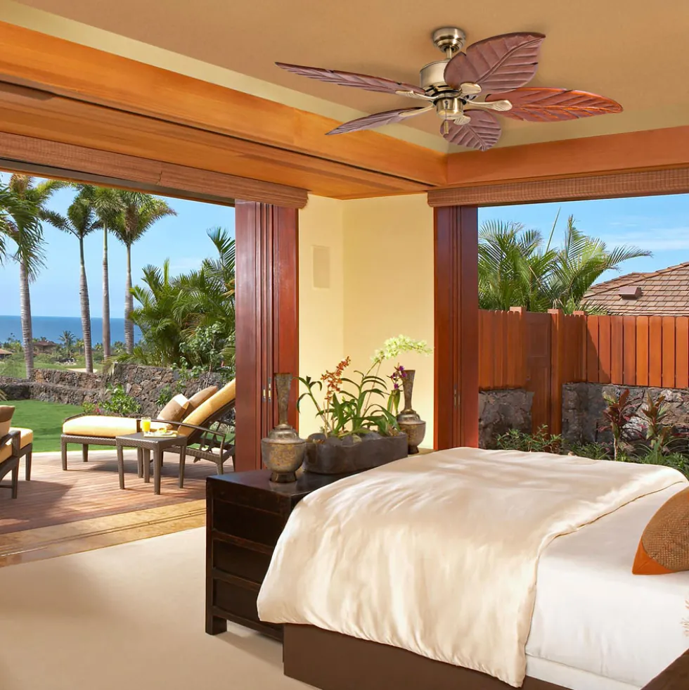 Honeywell Willow View Indoor Ceiling Fan, Brass Tropical, 52-Inch - 50502