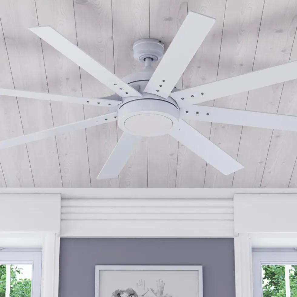 Honeywell Xerxes Indoor Ceiling Fan, Bright White, 62-Inch - 51628