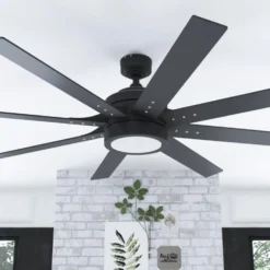 Honeywell Xerxes Indoor Ceiling Fan, Matte Black, 62-Inch - 51473