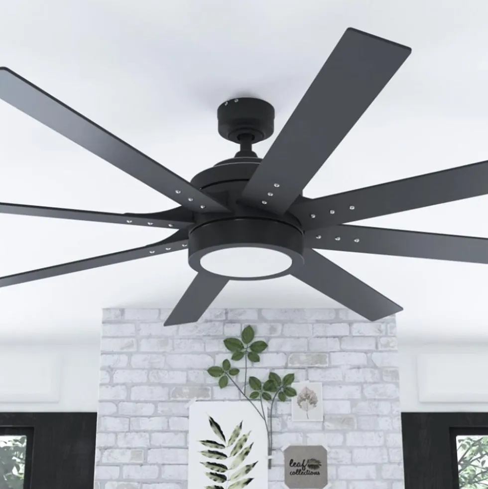 Honeywell Xerxes Indoor Ceiling Fan, Matte Black, 62-Inch - 51473