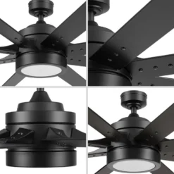 Honeywell Xerxes Indoor Ceiling Fan, Matte Black, 62-Inch - 51993