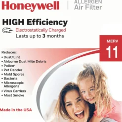 Honeywell 12x20x1 High Efficiency Allergen MERV 11 Air Filter, 4 Pack
