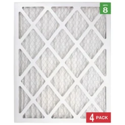 Honeywell 16x20x1 Standard Efficiency Allergen MERV 8 Air Filter, 4 Pack