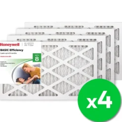Honeywell 12x20x1 Standard Efficiency Allergen MERV 8 Air Filter, 4 Pack