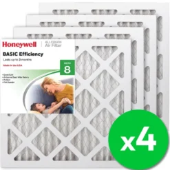 Honeywell 14x14x1 Standard Efficiency Allergen MERV 8 Air Filter, 4 Pack