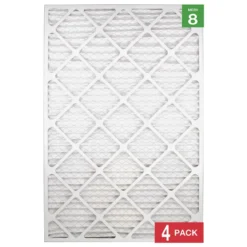 Honeywell 20x30x1 Standard Efficiency Allergen MERV 8 Air Filter, 4 Pack