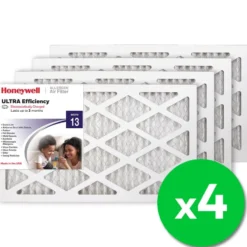 Honeywell 12x20x1 Ultra Efficiency Allergen MERV 13 Air Filter, 4 Pack