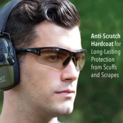 Howard Leight Acadia Shooting Eye Glasses for Indoor Range or Outdoor Hunting with SCT-Reflect Lenses - 4 Pack