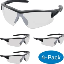 Howard Leight Acadia Shooting Eye Glasses for Indoor Range or Outdoor Hunting with SCT-Reflect Lenses - 4 Pack