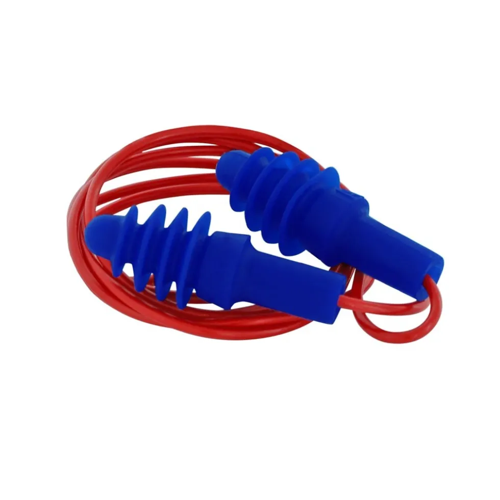 Howard Leight Airsoft Flanged Corded Earplugs with Reusable Case, 500-Pairs