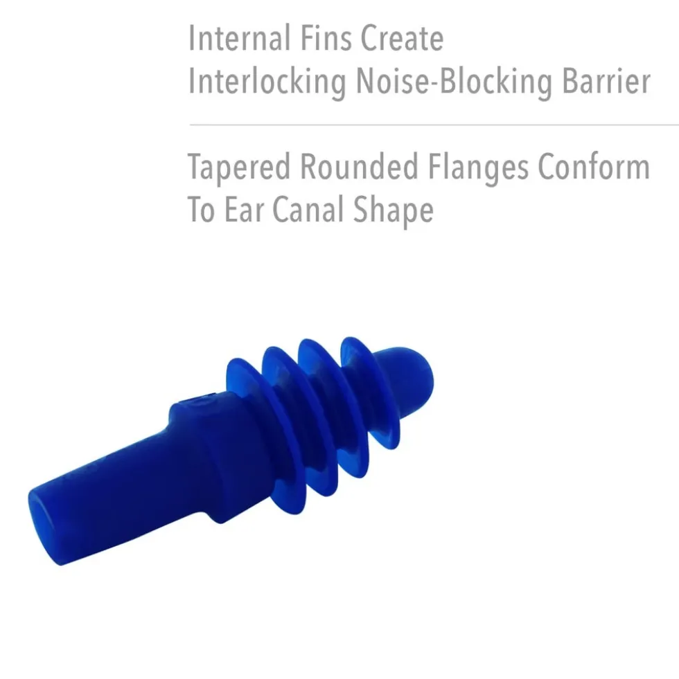 Howard Leight by Honeywell Airsoft Flanged Reusable Earplugs, 1000 Pairs