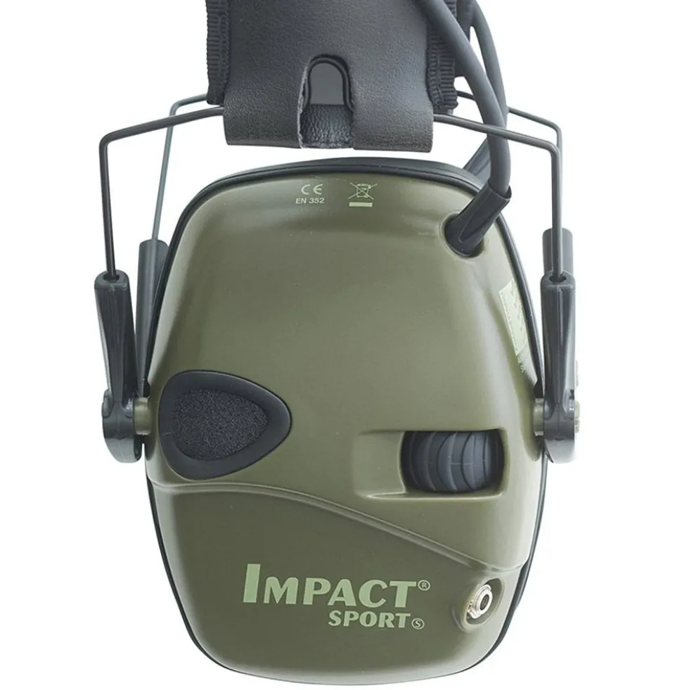 Howard Leight by Honeywell Impact Sport Sound Amplification Electronic Shooting Earmuff, Hunter Green - R-01526