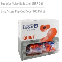 Howard Leight by Honeywell Quiet Orange Corded Reusable Earplugs, 1000 Pairs