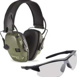 Howard Leight Electronic Ear Protection for Shooting with Safety Glasses Bundle