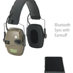 Howard Leight Impact Sport Shooting Earmuff with Bluetooth, Hunter Green - R-02548