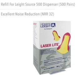 Howard Leight Laser-Lite Contoured T-Shape Polyurethane Foam Uncorded Earplugs, 2000 Pairs