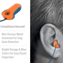 Howard Leight Laser Trak Detectable Disposable Foam Earplugs, 1000-Pairs