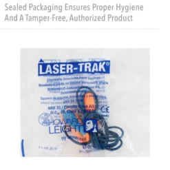 Howard Leight Laser Trak Detectable Disposable Foam Earplugs, 1000-Pairs