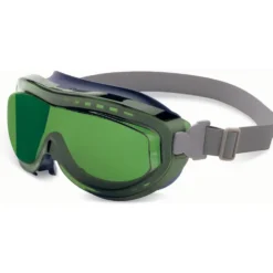 Uvex by Honeywell Flex Seal Indirect Vent Over The Glasses Goggles with Gray Low Profile Frame and Green Uvextreme Anti-Fog Lens - S3430X