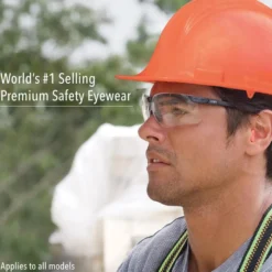 Uvex by Honeywell Genesis Safety Eyewear, Black Frame, Espresso Ultra-Dura Hardcoat Lens - S3201
