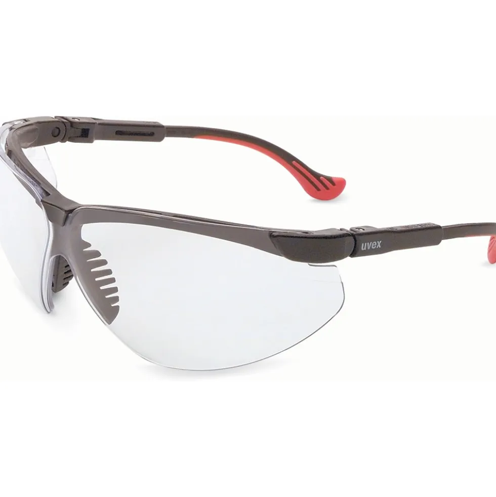 Uvex by Honeywell Genesis XC Red/White/Blue Safety Glasses with Clear Anti-Scratch/Hard Coat Lens - S3300