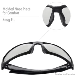 UVEX by Honeywell Hypershock Safety Glasses, Black Frame with Amber Lens & HydroShield Anti-Fog Coating - S2951HS
