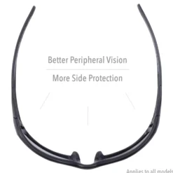 UVEX by Honeywell Hypershock Safety Glasses, Black Frame with Amber Lens & HydroShield Anti-Fog Coating - S2951HS