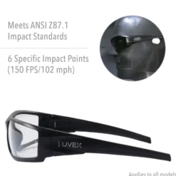 Uvex by Honeywell Hypershock Safety Glasses, Brown Frame with Espresso Polarized Lens & Anti-Scratch Hardcoat - S2969