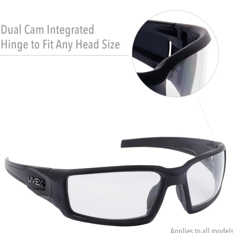 Uvex by Honeywell Hypershock Safety Glasses, Brown Frame with Gold Mirror Lens & Anti-Scratch Hardcoat - S2964