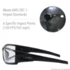 Uvex by Honeywell Hypershock Safety Glasses, Brown Frame with SCT-Reflect 50 Lens & Anti-Scratch Hardcoat - S2963