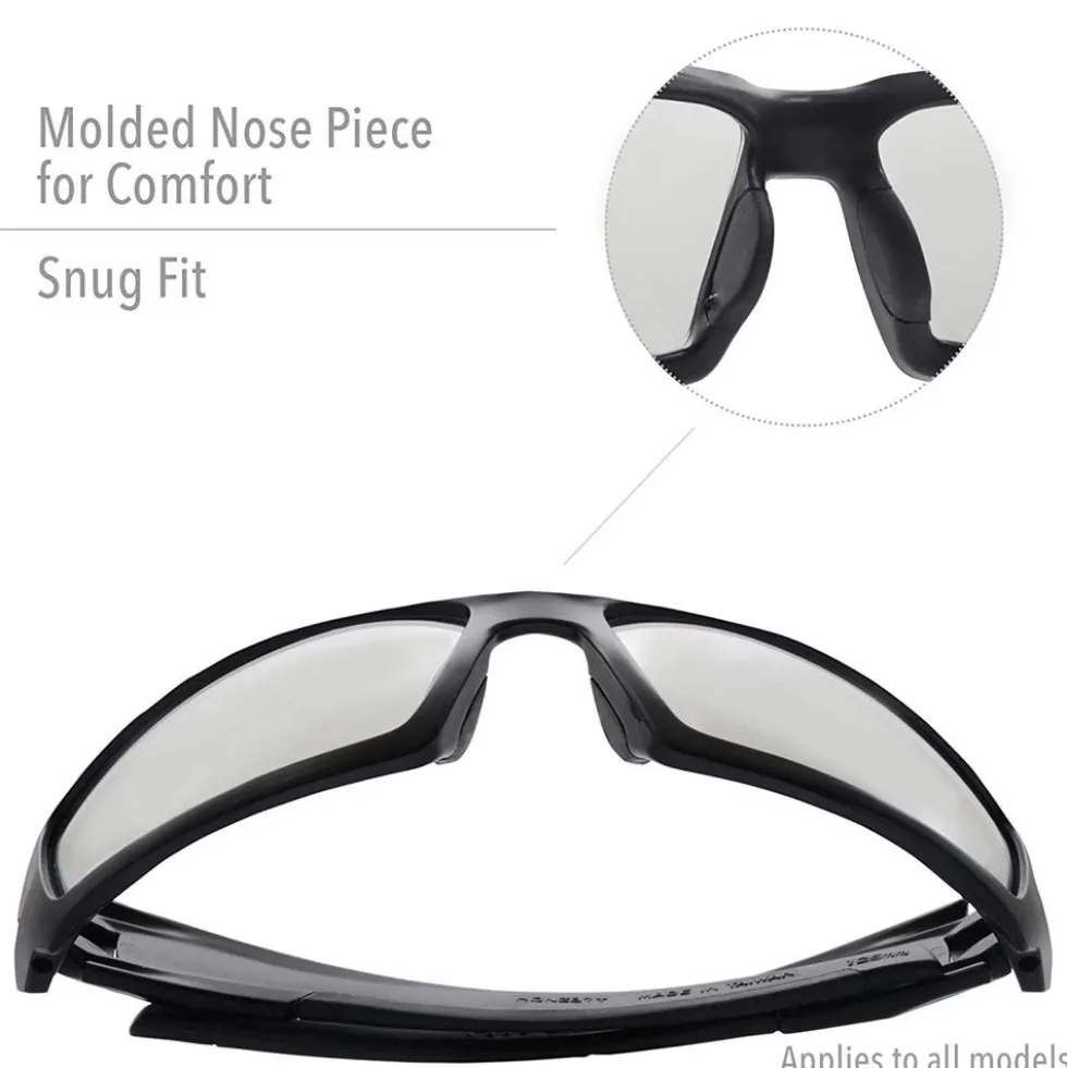 Uvex by Honeywell Hypershock Safety Glasses, Brown Frame with SCT-Reflect 50 Lens & Anti-Scratch Hardcoat - S2963