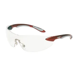 Uvex by Honeywell Ignite Safety Glasses: Wraparound Frame, Frameless, Unisex, Red, Clear - S4410X