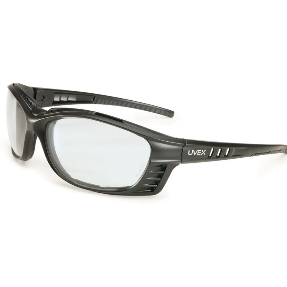 Uvex by Honeywell Livewire Safety Sealed Eyewear with Matte Black Frame, Clear Lens and Hydro Shield Anti-Fog Lens Coating - S2600HS