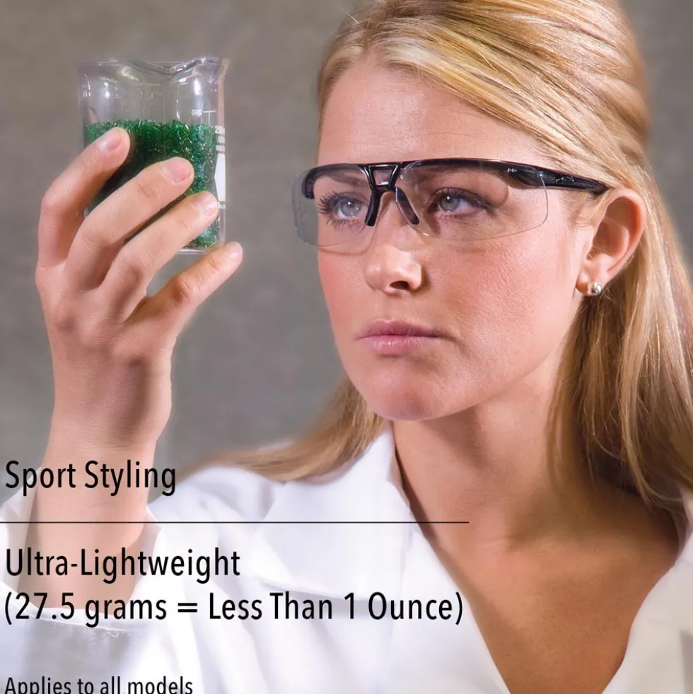 Uvex by Honeywell Protege Black Frame Amber Lens Hydroshield Anti-Fog Coating - S4222HS