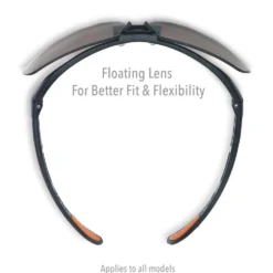 Uvex by Honeywell Protege Metallic Black Safety Glasses with SCT-Reflect 50 Anti-Scratch/Hard Coat Lens - S4202