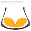 Uvex by Honeywell Skyper Blue Light Blocking Computer Glasses with SCT-Orange Lens -S1933X