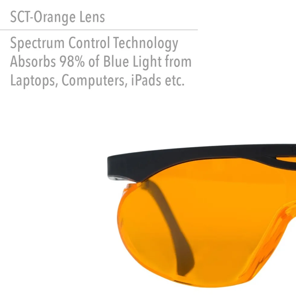 Uvex by Honeywell Skyper Blue Light Blocking Computer Glasses with SCT-Orange Lens -S1933X