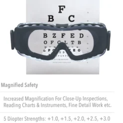 Uvex by Honeywell Stealth Reading 2.0 Diopte Magnifier Goggles with Uvextreme Anti-Fog Lens - S3992X