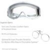 Uvex by Honeywell Stealth Safety Goggles with HydroShield Anti-Fog Lens - S3960HS