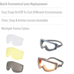 Uvex by Honeywell Stealth Safety Goggles with HydroShield Anti-Fog Lens - S3960HS