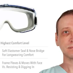 Uvex by Honeywell Stealth Safety Goggles with HydroShield Anti-Fog Lens - S3961HS