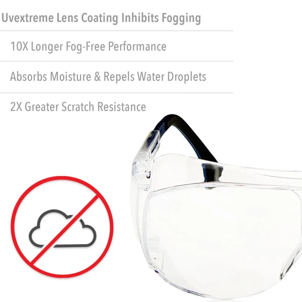UVEX by Honeywell Ultra-Spec 2001 Clear Safety Glasses With Clear Anti-Fog Lens - S0112C