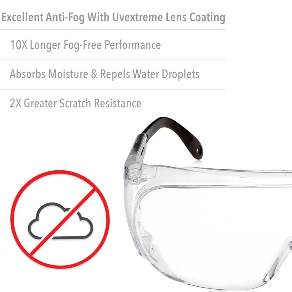 UVEX by Honeywell Ultra-Spec 2000 Gray Safety Glasses With Clear Anti-Fog Lens - S0250X