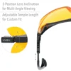 Uvex Skyper Blue Light Blocking Computer Glasses with SCT-Orange Lens, 3-Pack